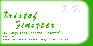 kristof finszter business card